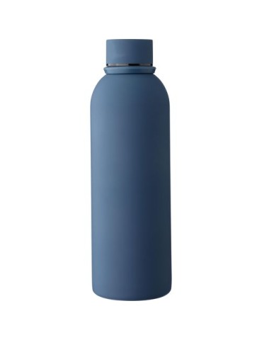 Gourde double paroi de 500 ml en acier inoxydable recyclé Sena Matières : acier inoxydable Couleurs : bleu cadeau entreprise pas