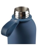 Gourde double paroi de 500 ml en acier inoxydable recyclé Sena Matières : acier inoxydable Couleurs : bleu impression logo haute
