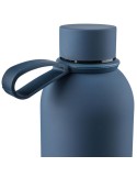 Gourde double paroi de 500 ml en acier inoxydable recyclé Sena Matières : acier inoxydable Couleurs : bleu personnalisation sur 