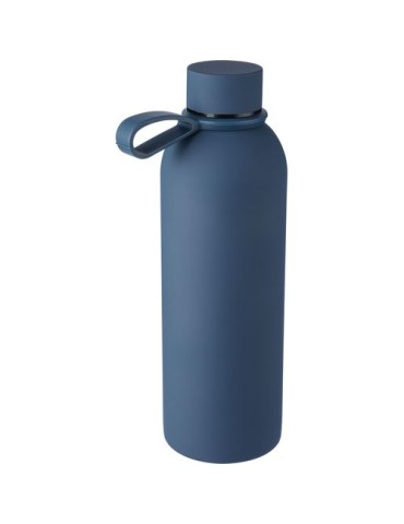 Gourde double paroi de 500 ml en acier inoxydable recyclé Sena Matières : acier inoxydable Couleurs : bleu goodies publicitaire 