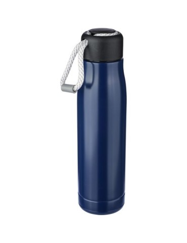 Gourde double paroi de 500 ml en acier inoxydable recyclé Solene Matières : polyester Couleurs : bleu goodies personnalisé en st
