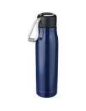 Gourde double paroi de 500 ml en acier inoxydable recyclé Solene Matières : polyester Couleurs : bleu goodies personnalisé en st