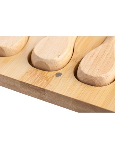 Plateau à fromages en bambou Zea Matières : bambou Couleurs : brun marquage laser ultra précis