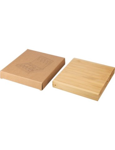 Plateau à fromages en bambou Zea Matières : bambou Couleurs : brun cadeau collaborateur premium