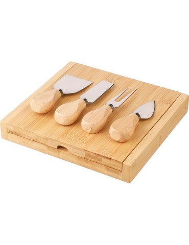Plateau à fromages en bambou Zea Matières : bambou Couleurs : brun personnalisation rapide en France