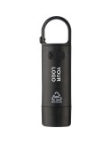 Mini lampe de poche en ABS recyclé Zai Matières : caoutchouc Couleurs : noir goodies publicitaire événementiel