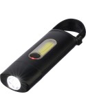Mini lampe de poche en ABS recyclé Zai Matières : caoutchouc Couleurs : noir marquage laser ultra précis