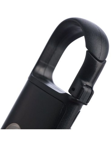 Mini lampe de poche en ABS recyclé Zai Matières : caoutchouc Couleurs : noir accessoire événementiel unique