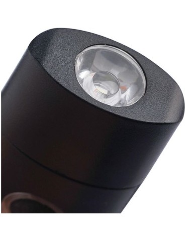 Mini lampe de poche en ABS recyclé Zai Matières : caoutchouc Couleurs : noir goodies entreprise design