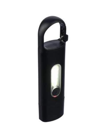 Mini lampe de poche en ABS recyclé Zai Matières : caoutchouc Couleurs : noir cadeau client original