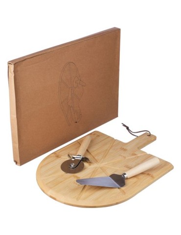 Planche à pizza en bambou Vale Matières : bambou Couleurs : brun personnalisation rapide en France
