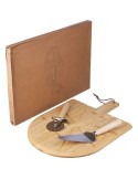 Planche à pizza en bambou Vale Matières : bambou Couleurs : brun personnalisation rapide en France