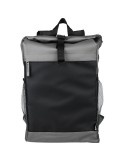 Sac à dos roll-top en polyester 600D Yani Matières : polyester Couleurs : gris marquage laser ultra précis