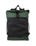 Sac à dos roll-top en polyester 600D Yani Matières : polyester Couleurs : vert objet promotionnel éco-responsable