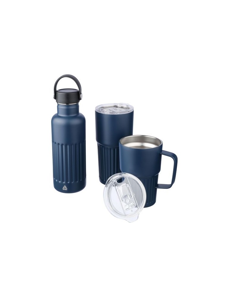Mug double paroi en acier inoxydable recyclé de 500 ml Kael