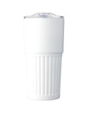 Mug double paroi en acier inoxydable recyclé de 500 ml Kael Matières : silicone Couleurs : blanc goodies publicitaire événementi