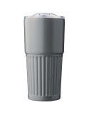 Mug double paroi en acier inoxydable recyclé de 500 ml Kael Matières : silicone Couleurs : gris personnalisable avec votre logo