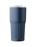 Mug double paroi en acier inoxydable recyclé de 500 ml Kael Matières : silicone Couleurs : gris accessoire événementiel unique