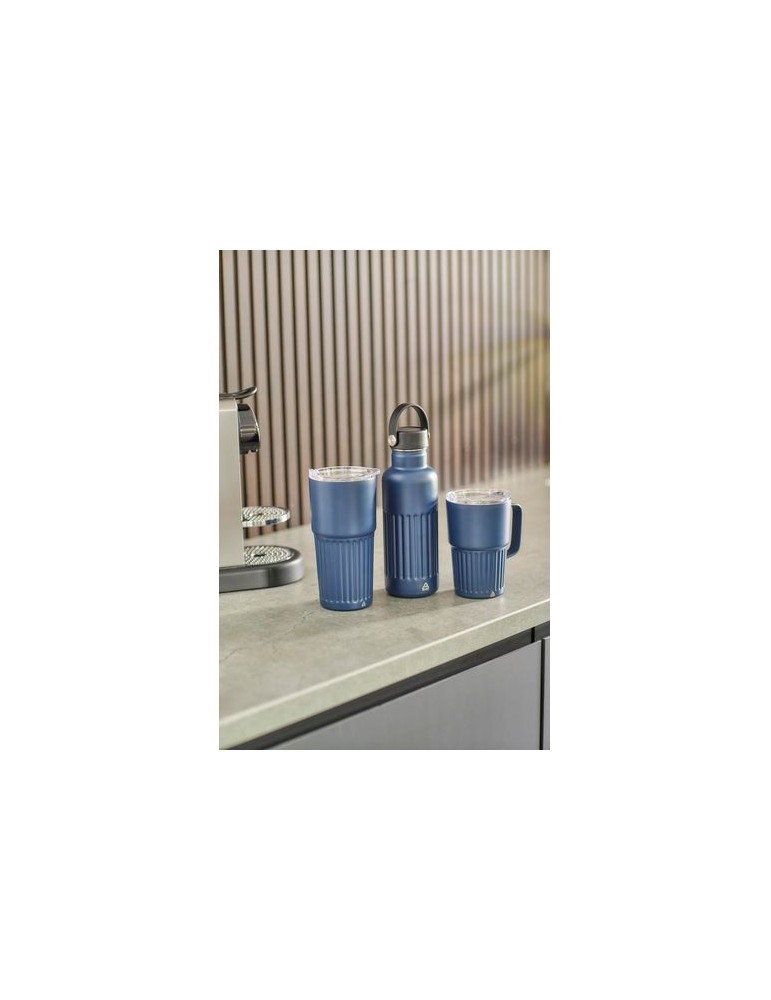 Mug nomade double paroi en acier inoxydable recyclé de 450 ml Calo