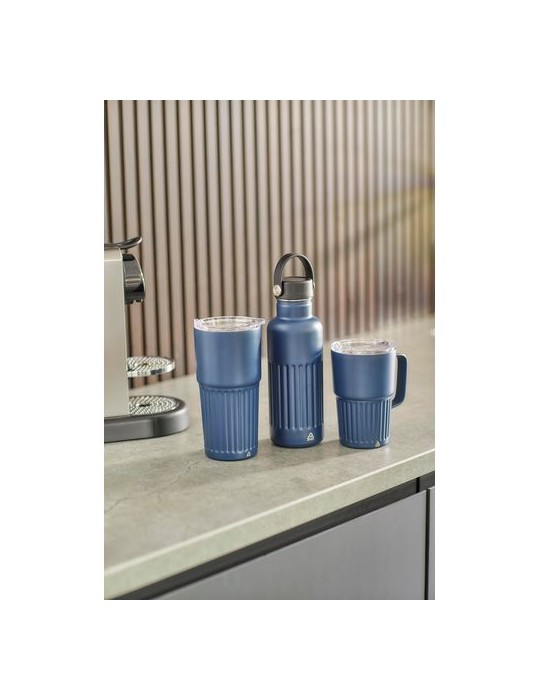 Mug nomade double paroi en acier inoxydable recyclé de 450 ml Calo