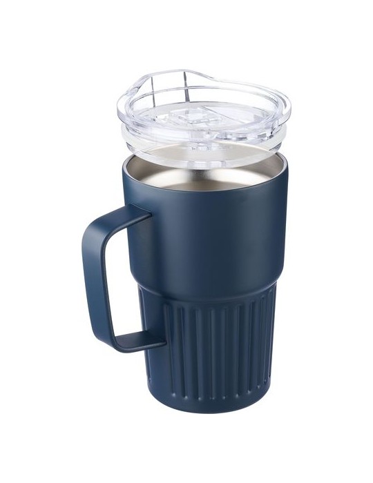 Mug nomade double paroi en acier inoxydable recyclé de 450 ml Calo