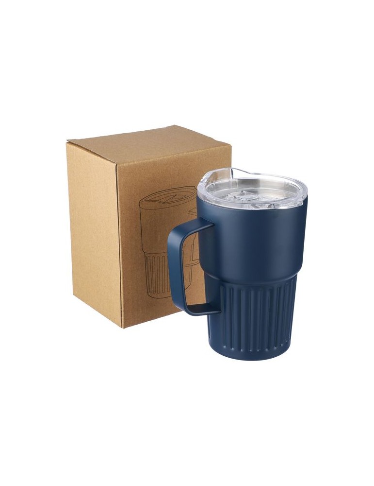 Mug nomade double paroi en acier inoxydable recyclé de 450 ml Calo