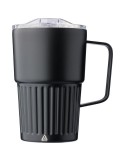 Mug nomade double paroi en acier inoxydable recyclé de 450 ml Calo Matières : silicone Couleurs : noir goodies publicitaire évén