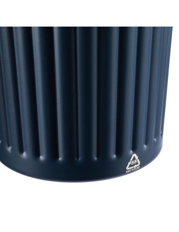 Mug nomade double paroi en acier inoxydable recyclé de 450 ml Calo Matières : silicone Couleurs : noir personnalisation sur mesu