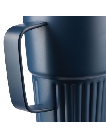 Mug nomade double paroi en acier inoxydable recyclé de 450 ml Calo Matières : silicone Couleurs : gris goodies publicitaire dura