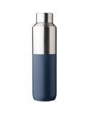 Bouteille double paroi de 600 ml en acier inoxydable recyclé Esen Couleurs : bleu Matières : acier inoxydable recyclé personnali