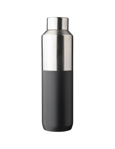 Bouteille double paroi de 600 ml en acier inoxydable recyclé Esen Couleurs : noir Matières : acier inoxydable recyclé cadeau ent