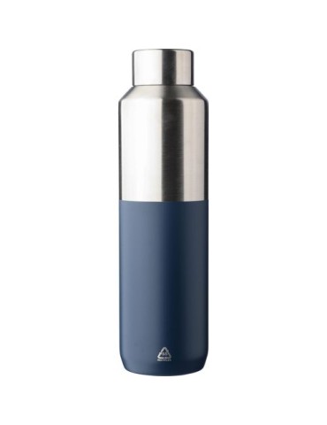 Bouteille double paroi de 600 ml en acier inoxydable recyclé Esen Couleurs : noir Matières : acier inoxydable recyclé marquage l