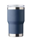 Mug nomade double paroi en acier inoxydable recyclé de 350 ml Ayen Matières : silicone Couleurs : bleu goodies publicitaire évén