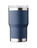 Mug nomade double paroi en acier inoxydable recyclé de 350 ml Ayen Matières : silicone Couleurs : bleu impression haute définiti
