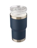 Mug nomade double paroi en acier inoxydable recyclé de 350 ml Ayen Matières : silicone Couleurs : bleu objet publicitaire robust