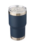 Mug nomade double paroi en acier inoxydable recyclé de 350 ml Ayen Matières : silicone Couleurs : noir personnalisable avec votr