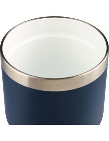 Mug nomade double paroi en acier inoxydable recyclé de 350 ml Ayen Matières : silicone Couleurs : noir cadeau client original