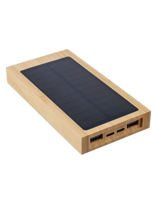 Power bank solaire en bambou Elz