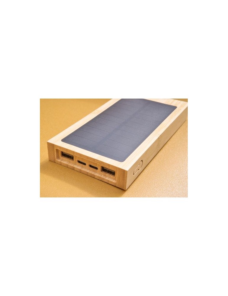Power bank solaire en bambou Elz