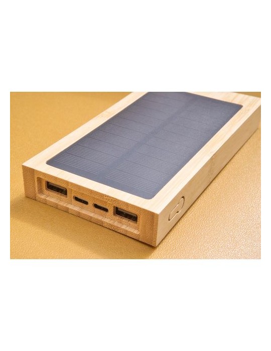 Power bank solaire en bambou Elz