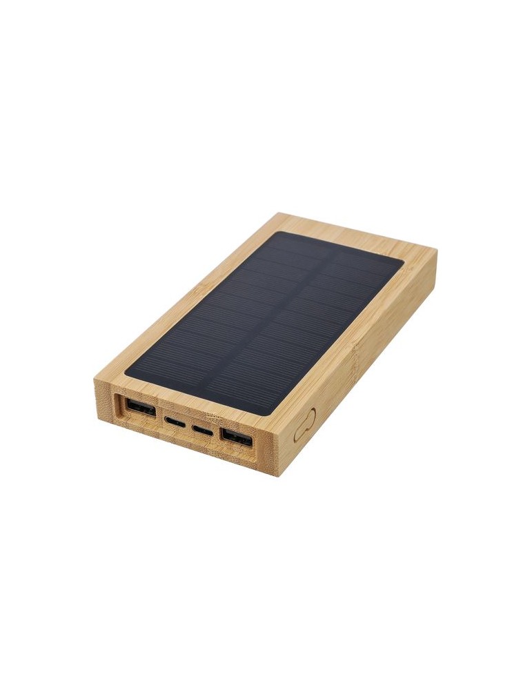 Power bank solaire en bambou Elz