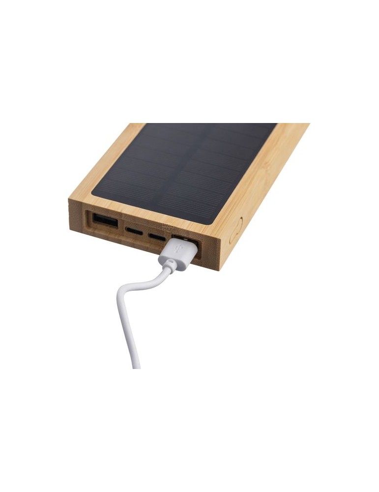 Power bank solaire en bambou Elz