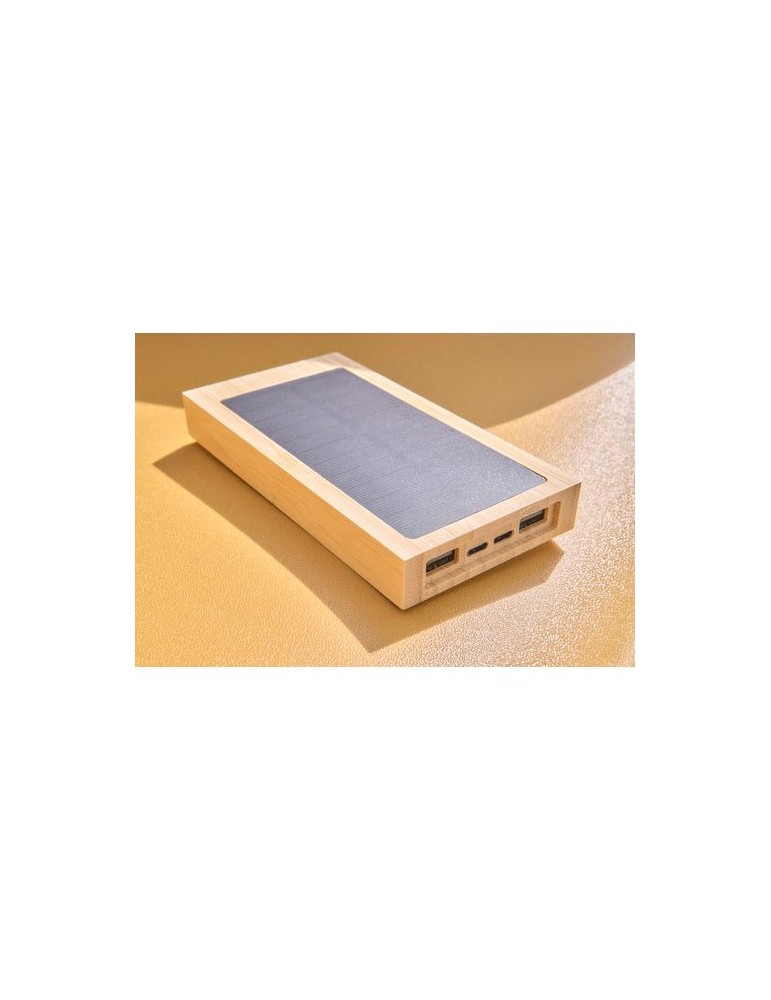 Power bank solaire en bambou Elz