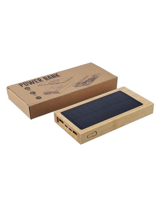Power bank solaire en bambou Elz