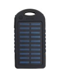 Power bank solaire en ABS et gomme Arin Matières : caoutchouc Couleurs : noir cadeau entreprise pas cher