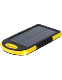 Power bank solaire en ABS et gomme Arin Matières : caoutchouc Couleurs : noir objet promotionnel éco-responsable