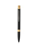 Stylo bille en aluminium recyclé toucher gomme Calandra Matières : bambou Couleurs : noir cadeau entreprise pas cher