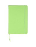 Carnet A5 avec couverture PU recyclé Eva Matières : caoutchouc Couleurs : vert citron cadeau collaborateur premium