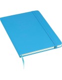 Carnet A5 avec couverture PU recyclé Eva Matières : caoutchouc Couleurs : bleu clair objet publicitaire robuste