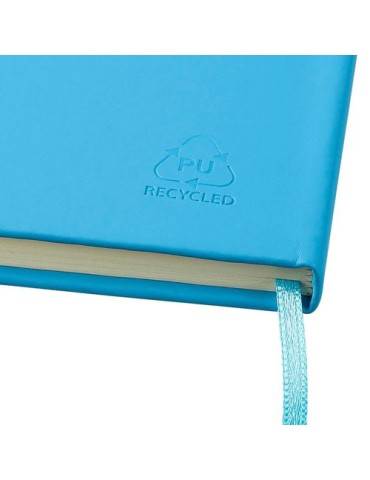 Carnet A5 avec couverture PU recyclé Eva Matières : caoutchouc Couleurs : bleu clair livraison express 24h 48h